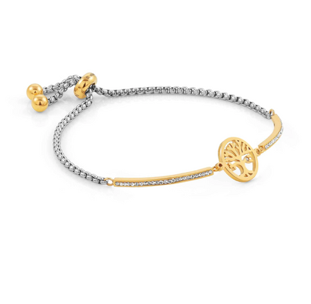 Bransoletka MILLELUCI pozłacana drzewko cyrkonie