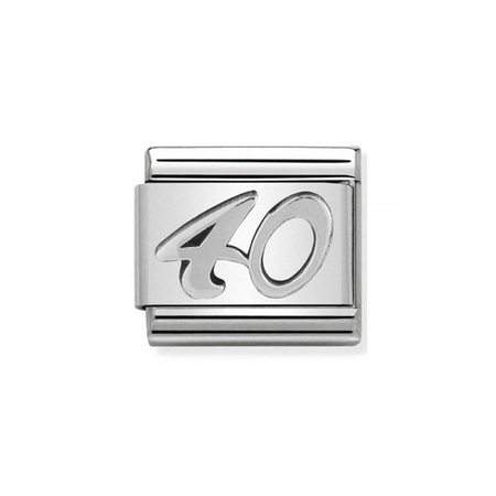 Element link do bransoletek Nomination Composable Stal + Srebro 925 liczba 40