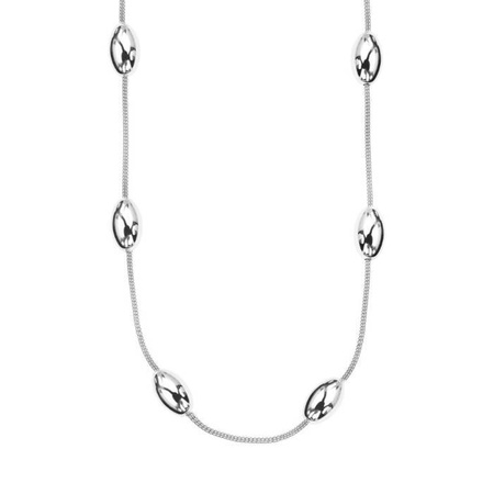 Naszyjnik srebrny z owalami kolia srebrna