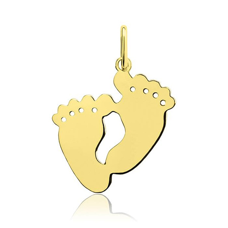 Zawieszka złota stópki dziecięce