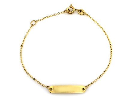 Bransoletka złota blaszka do grawerowania dziecięca