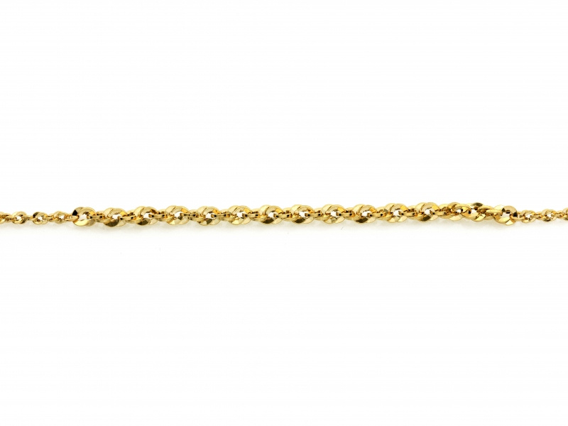 Złoty naszyjnik o splocie iryda