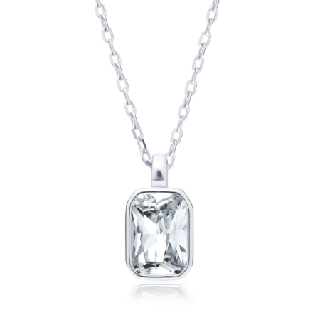 Naszyjnik srebrny z cyrkonią