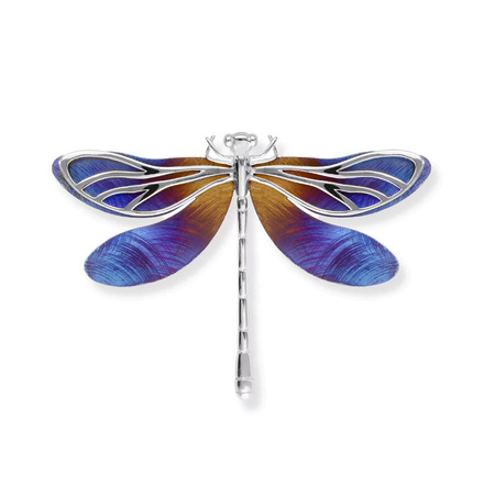 Zawieszka srebrna ważka z tytanem