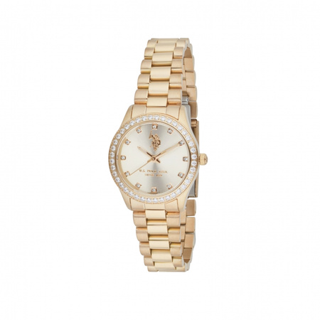 Zegarek damski Polo stal szlachetna pozłacany