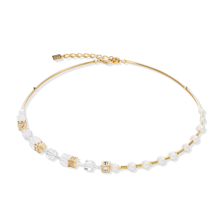 Naszyjnik Fusion Precious Pearl Mix złoto-biały