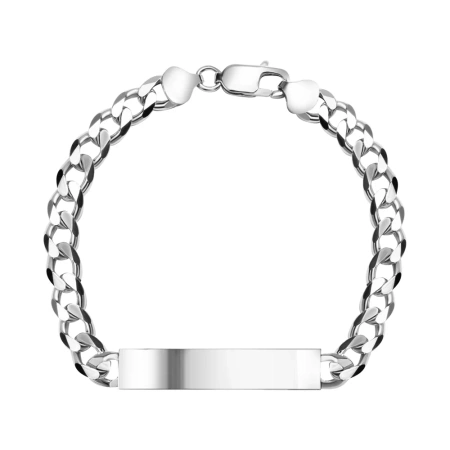 Bransoletka srebrna pancerka do graweru