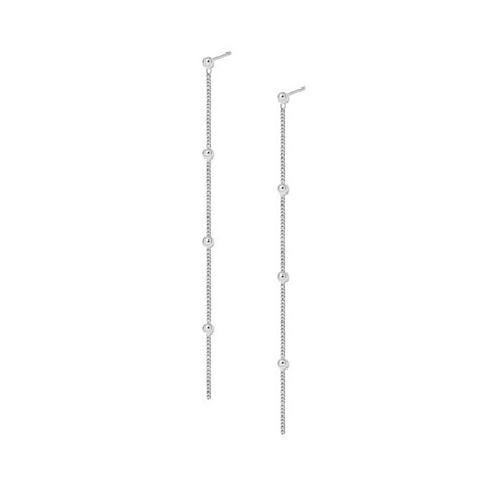 Kolczyki wiszące łańcuszki z kulkami sztyfty