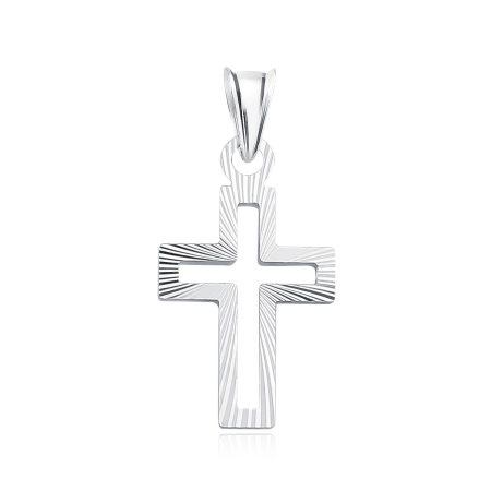 Srebrny krzyżyk diamentowany