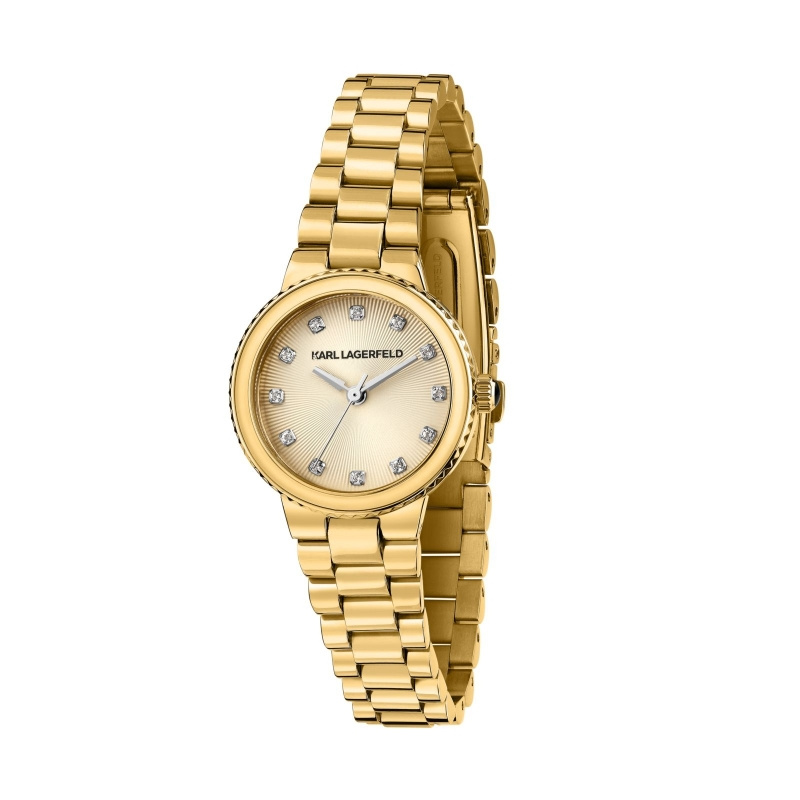 Zegarek damski Karl Lagerfeld stal pozłacana