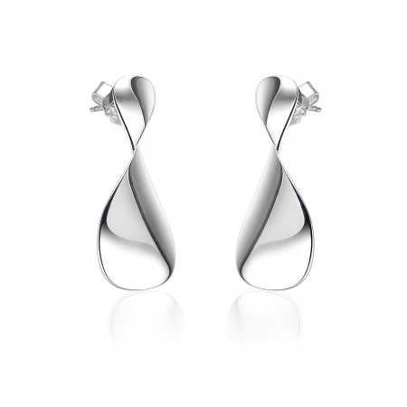 Kolczyki srebrne wiszące krople