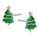 Kolczyki srebrne choinki
