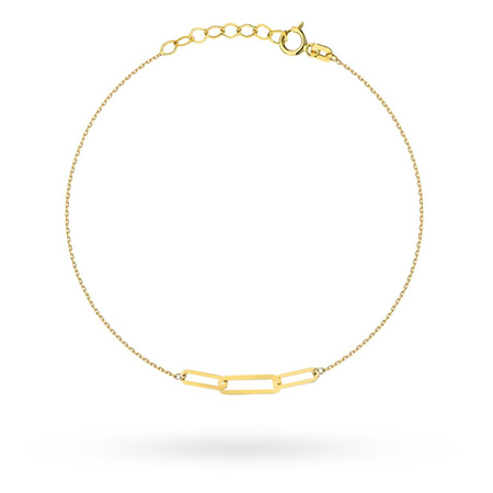 Bransoletka złota trzy splecione ogniwa