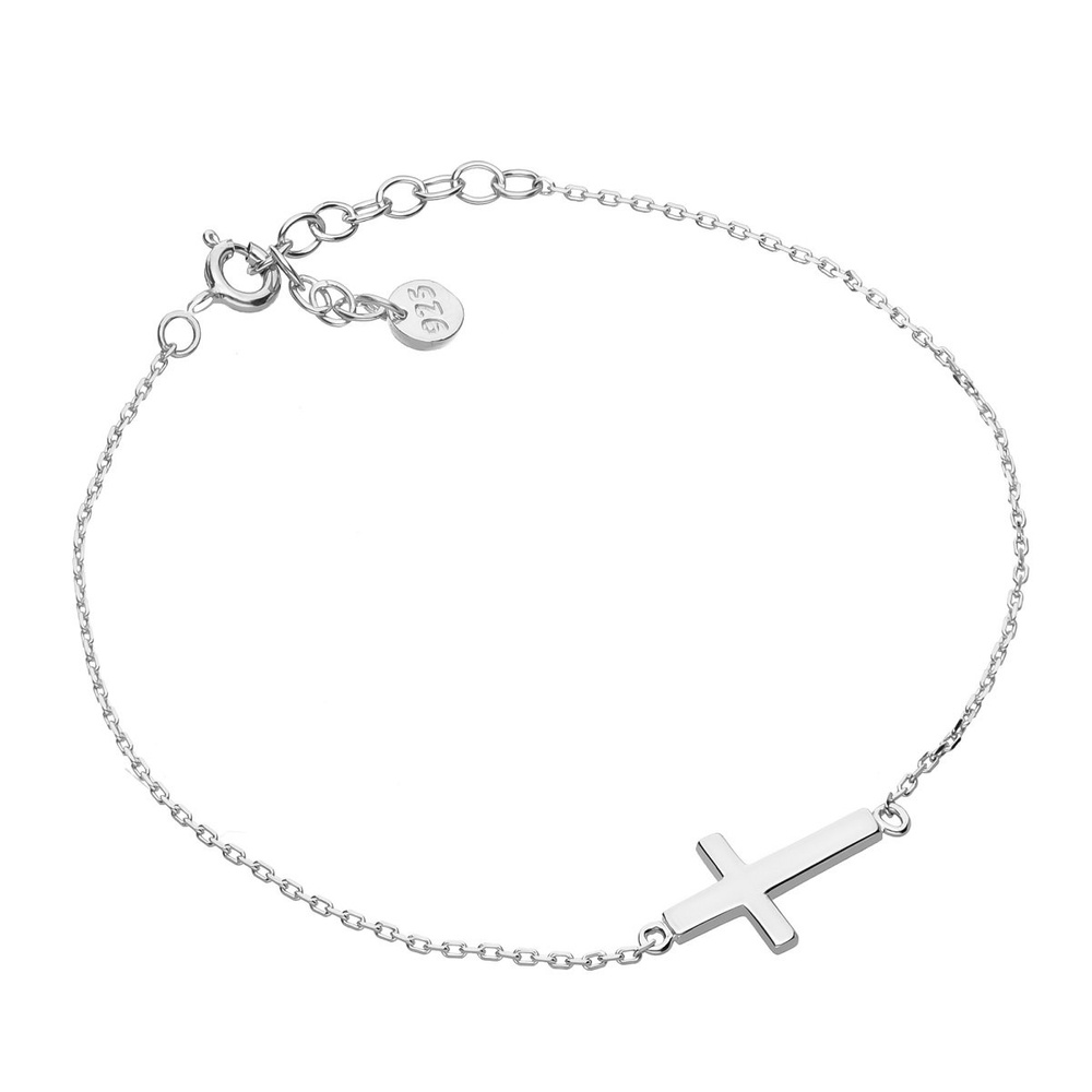 Bransoletka srebrna z krzyżykiem