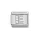 Element link do bransoletek Nomination Composable Stal + srebro 925 cyrkonie litera E