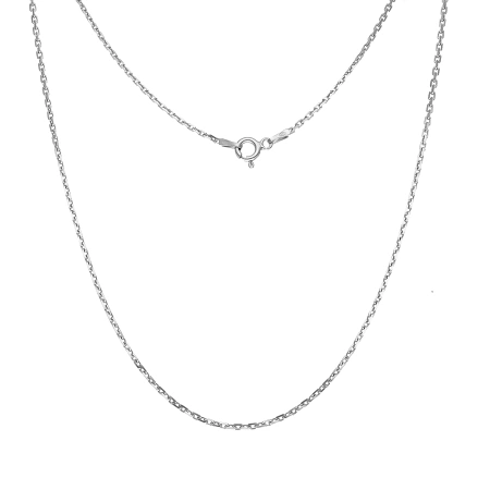 Srebrny łańcuszek ankier rodowany 45 cm