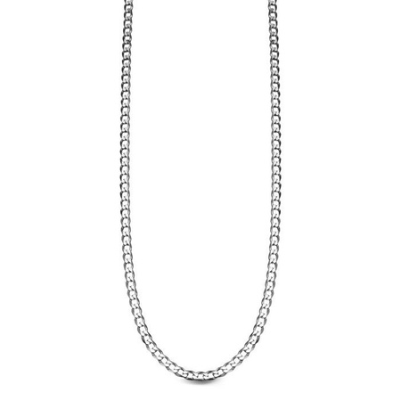 Srebrny rodowany łańcuszek pancerka 50cm