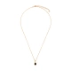 Naszyjnik pozłacany z zawieszką z czarną cyrkonią