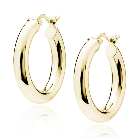 Srebrne kolczyki pozłacane kółka