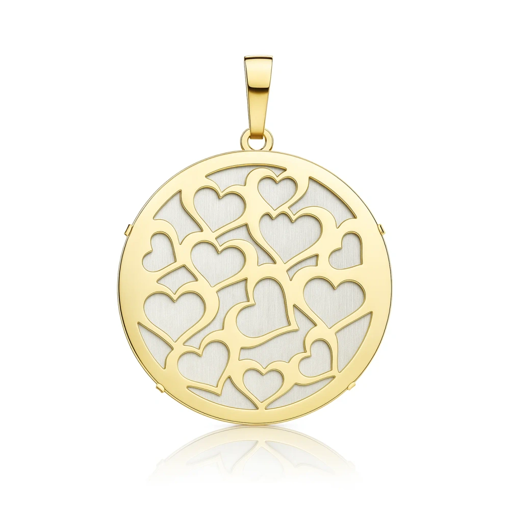 Zawieszka pozłacana z motywem serca