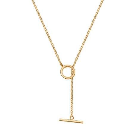 Naszyjnik srebrny pozłacany krawatka