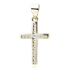 Zawieszka pozłacana krzyżyk z cyrkoniami