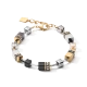 Bransoletka GEOCUBE szaro-złota
