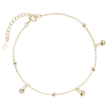 Bransoletka pozłacana z kuleczkami