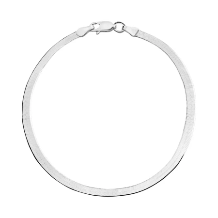 Bransoletka srebrna żmijka płaska 3 mm