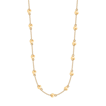 Naszyjnik srebrny pozłacany serduszka blaszki