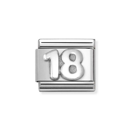 Element link do bransoletek Nomination Composable Stal + Srebro 925 liczba 18