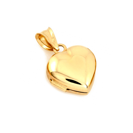 Zawieszka złota serce puzderko
