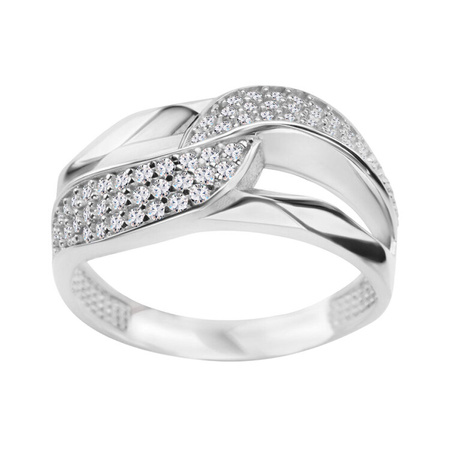 Pierścionek srebrny z cyrkoniami