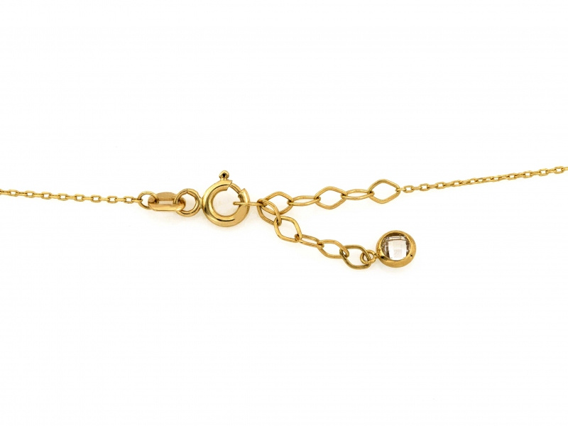 Złoty naszyjnik z nieskończonością i kamieniami