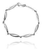 Bransoletka srebro połysk mat