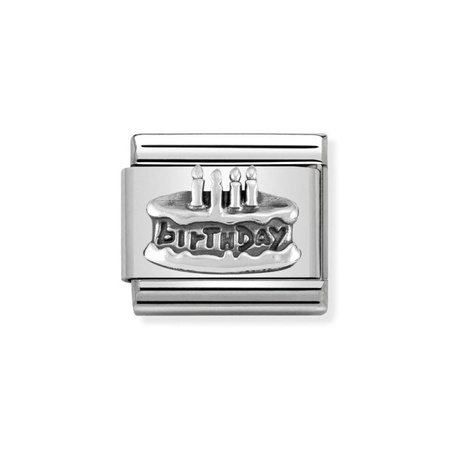 Element link do bransoletek Nomination Composable Stal + Srebro 925 tort