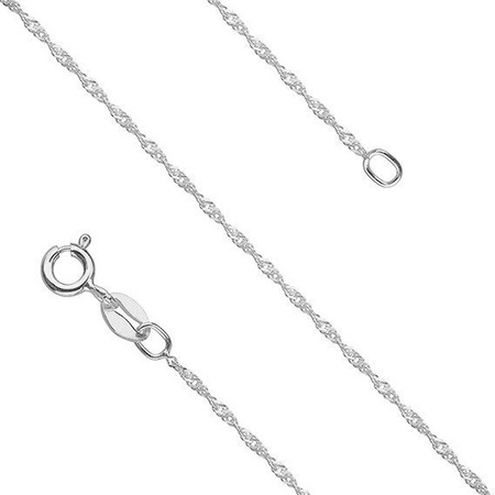 Srebrny łańcuszek singapur cienki