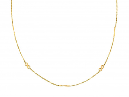 Złoty naszyjnik z nieskończonością