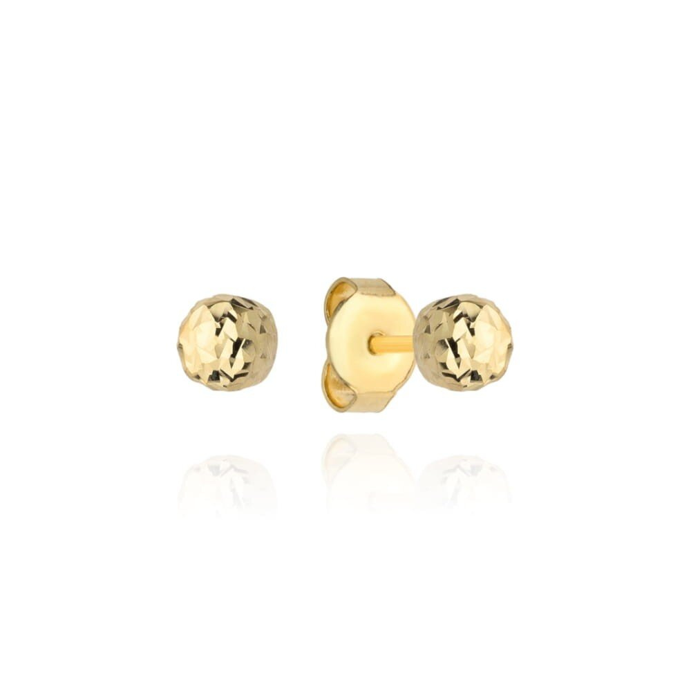 Kolczyki kulki super lekkie diamentowane 3 mm pr. 333