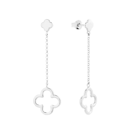 Kolczyki srebrne koniczyny