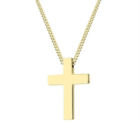 Naszyjnik stalowy Krzyż