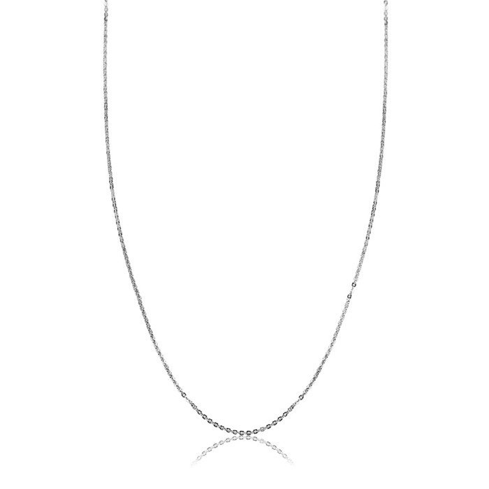 Łańcuszek srebrny rodowany delikatny ankier 45 cm