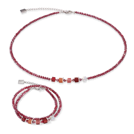 Bransoletka Joyful Colors Update srebrno-czerwona