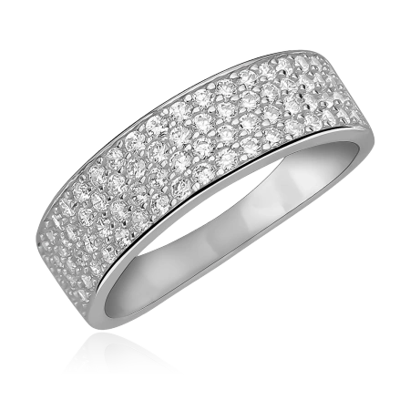 Pierścionek srebrny z cyrkoniami