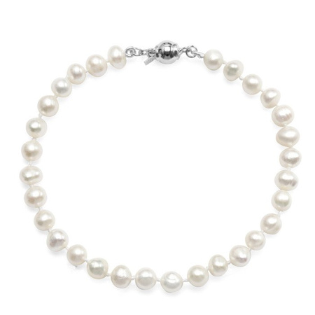 Bransoletka perły hodowlane srebro