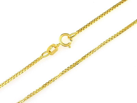 Łańcuszek złoty kostka 50 cm