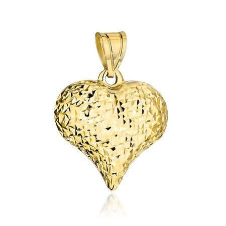 Zawieszka złota diamentowane serce