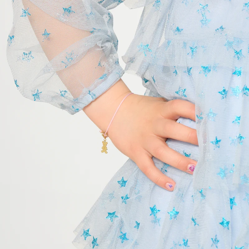 Zawieszka pozłacana do bransoletek miś