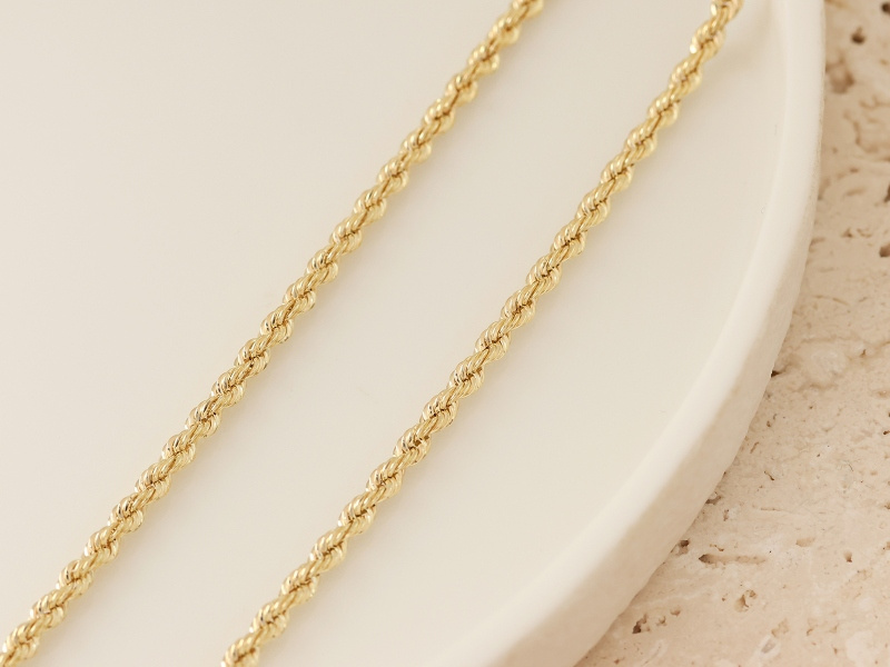 Łańcuszek złoty splot korda 45 cm