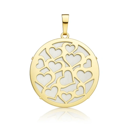 Zawieszka pozłacana z motywem serca